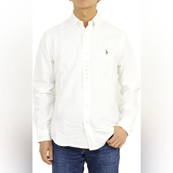 Polo Ralph Lauren Classic 100% Washed Cotton Canvas Woven Button Down Shirt - Picture 1 of 14